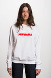 Happy People x Mwuana White Sweatshirt