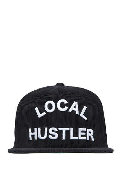 Local Hustler Black Corduroy Cap